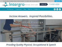 Tablet Screenshot of intergrorehab.com